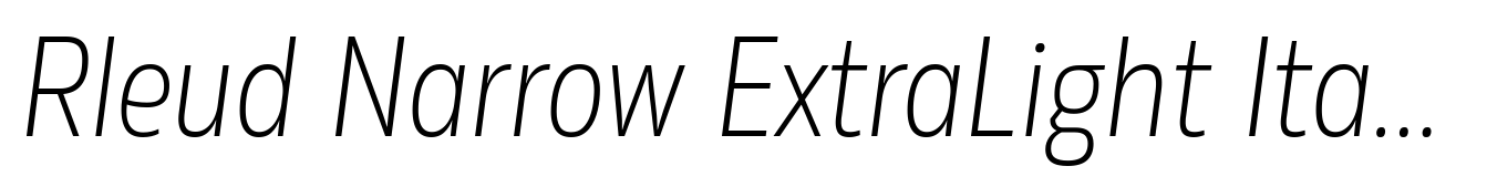 Rleud Narrow ExtraLight Italic